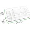 imagemDesign Plastic Home Office Storage Organizer Bin  Divided Holder for Cabinet Countertop Desk Workspace  for Gel Pens Colored Pencils Erasers Washi Tape Paper Clips  14 Compartments  Clear