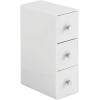 imagemDesign Plastic Stackable Desktop Organizer Tower Storage Station with 3 Drawers for Home Office  Holds Pens Sticky Notes Binder Clips Notepads Gel Pens or Erasers  Lumiere Collection  White