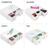 imagemDesign Plastic Stackable Desktop Organizer Tower Storage Station with 3 Drawers for Home Office  Holds Pens Sticky Notes Binder Clips Notepads Gel Pens or Erasers  Lumiere Collection  White
