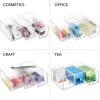 imagemDesign Plastic Stackable Desktop Organizer Tower Storage Station with 3 Drawers for Home Office  Holds Pens Sticky Notes Binder Clips Notepads Gel Pens or Erasers  Lumiere Collection  Clear