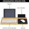 imagemDesign Portable Bamboo Wood Lapdesk Table Tray for Laptop with Slots for Phone and Tablet  Left and RightHanded Design for Work Writing Artists Dorm Homework and Crafting  NaturalTan