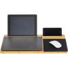 imagemDesign Portable Bamboo Wood Lapdesk Table Tray for Laptop with Slots for Phone and Tablet  Left and RightHanded Design for Work Writing Artists Dorm Homework and Crafting  NaturalTan