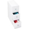 imagemDesign Plastic Stackable Desktop Organizer Tower Storage Station with 3 Drawers for Home Office  Holds Pens Sticky Notes Binder Clips Notepads Gel Pens or Erasers  Lumiere Collection  White