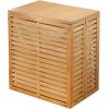 imagemDesign Bamboo Wood Foldable Laundry Basket Storage Organizer wRemovable Fabric Liner Lid Collapsible Laundry Hamper for Laundry Room Bathroom Bedroom Holds Clothes  Echo Collection  NaturalNatural