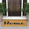 imagemDesign Coir and Rubber Rectangular Doormat Natural Fiber Welcome Mat for Entryway Mud Room Hallway Garage Use Indoor or Outdoor Home Design  NaturalBlack