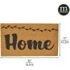 imagemDesign Coir and Rubber Rectangular Doormat Natural Fiber Welcome Mat for Entryway Mud Room Hallway Garage Use Indoor or Outdoor Home Design  NaturalBlack