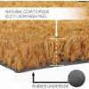 imagemDesign Coir and Rubber Rectangular Doormat Natural Fiber Welcome Mat for Entryway Mud Room Hallway Garage Use Indoor or Outdoor Home Design  NaturalBlack