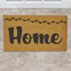 imagemDesign Coir and Rubber Rectangular Doormat Natural Fiber Welcome Mat for Entryway Mud Room Hallway Garage Use Indoor or Outdoor Home Design  NaturalBlack