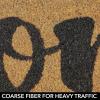 imagemDesign Coir and Rubber Rectangular Doormat Natural Fiber Welcome Mat for Entryway Mud Room Hallway Garage Use Indoor or Outdoor Home Design  NaturalBlack