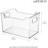 imagemDesign Deep Plastic Storage Organizer Bin Craft Room Organization for Classroom Studio Shelves and Closet  Storage for Sewing Art Supplies Yarn and Tools  Ligne Collection  4 Pack  Clear