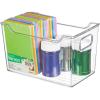 imagemDesign Deep Plastic Storage Organizer Bin Craft Room Organization for Classroom Studio Shelves and Closet  Storage for Sewing Art Supplies Yarn and Tools  Ligne Collection  8 Pack  Clear