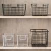 imagemDesign Deep Plastic Storage Organizer Bin Craft Room Organization for Classroom Studio Shelves and Closet  Storage for Sewing Art Supplies Yarn and Tools  Ligne Collection  4 Pack  Clear