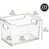 imagemDesign Deep Plastic Storage Organizer Bin Craft Room Organization for Classroom Studio Shelves and Closet  Storage for Sewing Art Supplies Yarn and Tools  Ligne Collection  8 Pack  Clear