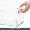 imagemDesign Deep Plastic Storage Organizer Bin Craft Room Organization for Classroom Studio Shelves and Closet  Storage for Sewing Art Supplies Yarn and Tools  Ligne Collection  4 Pack  Clear