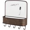 imagemDesign Dry Erase Board with Mail and Key Organizer for Kitchen Hallway Entryway  Wall Mount Bronze