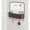 imagemDesign Dry Erase Board with Mail and Key Organizer for Kitchen Hallway Entryway  Wall Mount Bronze