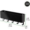 imagemDesign Mail Letter Holder Key Rack Organizer for Entryway Kitchen  Wall Mount Black