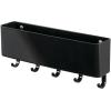 imagemDesign Mail Letter Holder Key Rack Organizer for Entryway Kitchen  Wall Mount Black