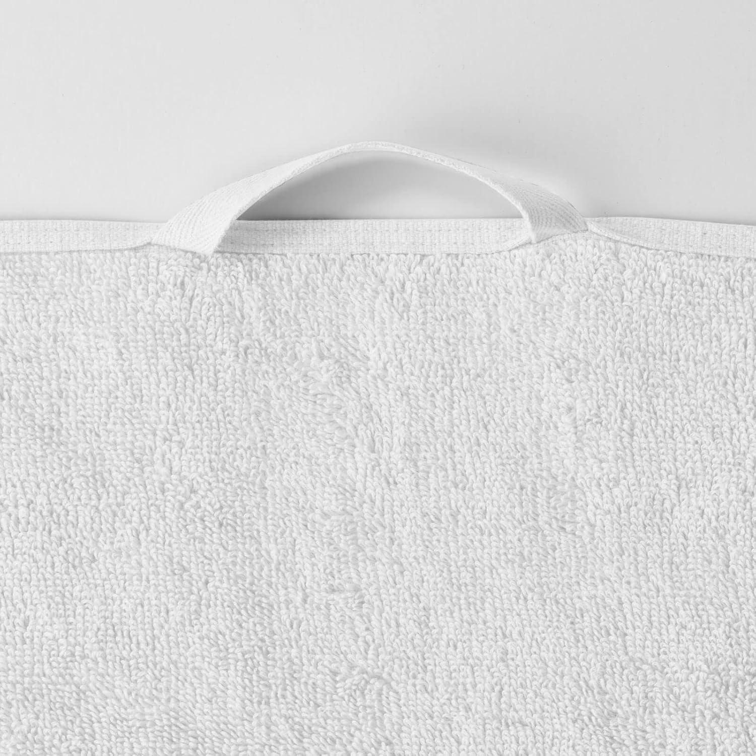 imageNate Home by Nate Berkus 100 Cotton Terry 4Piece Hand Towel Set  608 GSM Ultra Soft Thick and Absorbent Towels for Bathroom from mDesign  Set of 4 Snow White