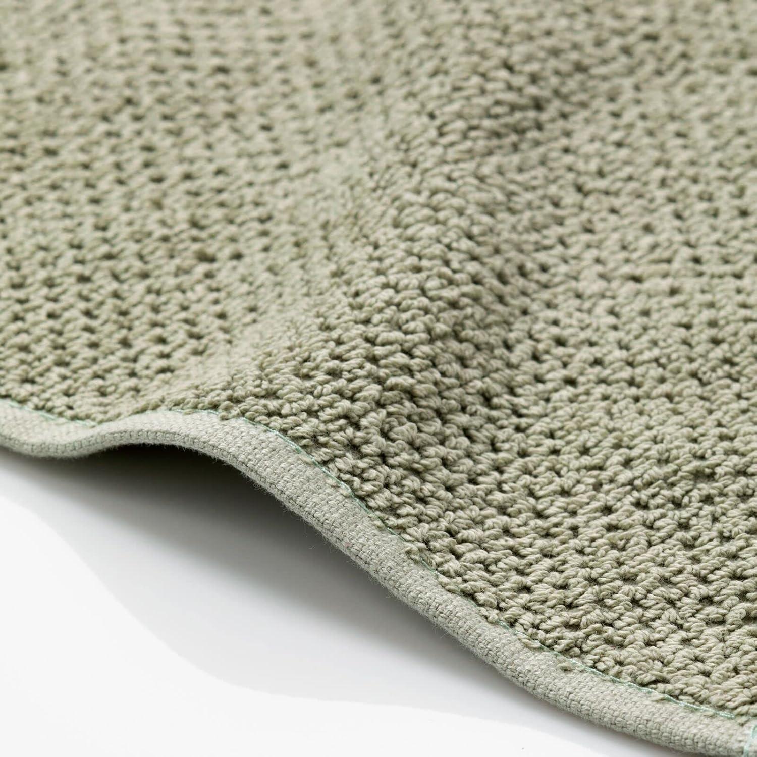 imageNate Home by Nate Berkus 100 Cotton Textured Rice Weave 6Piece Towel Set  2 Bath Towels Hand Towels and Washcloths Soft and Absorbent for Bathroom from mDesign  Set of 6 Lichen Sage Green