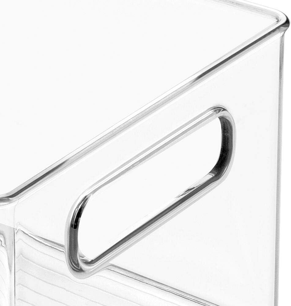 imagemDesign Deep Plastic Storage Organizer Container Bin Game and Comic Organization for Cabinet Cupboard Playroom Shelves or Closet  Holds Video Games Tablets DVDs Ligne Collection Clear