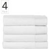 imageNate Home by Nate Berkus 100 Cotton Terry 4Piece Bath Towel Set  608 GSM Ultra Soft Thick and Absorbent Towels for Bathroom from mDesign  Set of 4 Snow White