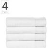 imageNate Home by Nate Berkus 100 Cotton Terry 4Piece Hand Towel Set  608 GSM Ultra Soft Thick and Absorbent Towels for Bathroom from mDesign  Set of 4 Snow White
