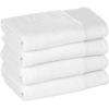 imageNate Home by Nate Berkus 100 Cotton Terry 4Piece Hand Towel Set  608 GSM Ultra Soft Thick and Absorbent Towels for Bathroom from mDesign  Set of 4 Snow White