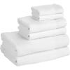 imageNate Home by Nate Berkus 100 Cotton Terry 6Piece Bath Towel Set  2 Bath Towels Hand Towels and Washcloths 608 GSM Ultra Soft Absorbent for Bathroom from mDesign  Set6 Snow White