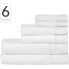 imageNate Home by Nate Berkus 100 Cotton Terry 6Piece Bath Towel Set  2 Bath Towels Hand Towels and Washcloths 608 GSM Ultra Soft Absorbent for Bathroom from mDesign  Set6 Snow White