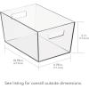 imageNate Home by Nate Berkus Plastic Bin with Handles  for Pantry Organization Perfect Organizer for Kitchen Storage or Fridge from mDesign  Set of 2 Clear