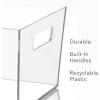 imageNate Home by Nate Berkus Plastic Bin with Handles  for Pantry Organization Perfect Organizer for Kitchen Storage or Fridge from mDesign  Set of 2 Clear