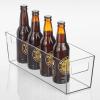 imageNate Home by Nate Berkus Slim Plastic Bin with Handles  Perfect Organizer for Kitchen Storage or Fridge and Pantry Organization from mDesign  Set of 4 Clear