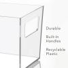 imageNate Home by Nate Berkus Slim Plastic Bin with Handles  Perfect Organizer for Kitchen Storage or Fridge and Pantry Organization from mDesign  Set of 4 Clear