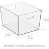 imageNate Home mDesign by Nate Berkus Wide Plastic Bin with Handles  Perfect Organizer for Kitchen Storage or Fridge and Pantry Organization from mDesign  Set of 4 Clear