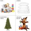 imagemDesign Extra Large Christmas Tree Storage Bag with Handles  Zippered Storage Tote  Durable Storage Container for Christmas Tree Wreaths Garland and Holiday Decor  Buffalo Plaid BlackWhite