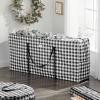 imagemDesign Extra Large Christmas Tree Storage Bag with Handles  Zippered Storage Tote  Durable Storage Container for Christmas Tree Wreaths Garland and Holiday Decor  Buffalo Plaid BlackWhite
