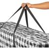 imagemDesign Extra Large Christmas Tree Storage Bag with Handles  Zippered Storage Tote  Durable Storage Container for Christmas Tree Wreaths Garland and Holiday Decor  Buffalo Plaid BlackWhite
