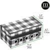 imagemDesign GiftWrapping Ribbon Storage Box with Handles  Holiday Bow Organizer Container with Lid  Christmas Giftwrap Ribbon Holder  Gift Storage Tote Bin and Bow Station  Buffalo Plaid BlackWhite