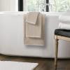 imagemDesign Nate Home by Nate Berkus 100 Cotton Textured Rice Weave Washcloths Set of 4  Soft and Absorbent Solid Bathroom Towels from 4 Pack  Fossil Beige