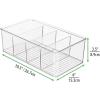 imagemDesign Plastic 4 Compartment Craft Organizer  Storage Container Bin for Sewing Notions Thread Crafts Beads Art and Hobby Items  Sewing Supplies Organizer  Ligne Collection  2 Pack  Clear