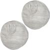 imagemDesign Round 30quot Wreath Storage Container with Handles  Fabric Christmas Wreath Storage Bag and Protector  Garland Storage Bag Container  Holiday Decoration Organizer  2 Pack Striped TaupeTan