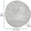 imagemDesign Round 30quot Wreath Storage Container with Handles  Fabric Christmas Wreath Storage Bag and Protector  Garland Storage Bag Container  Holiday Decoration Organizer  2 Pack Striped TaupeTan