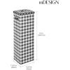 imagemDesign Tall GiftWrap Storage Box with Handles  Upright Wrap Storage Organizer  Buffalo Plaid BlackWhite  118 x 138 x 41