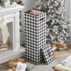 imagemDesign Tall GiftWrap Storage Box with Handles  Upright Wrap Storage Organizer  Buffalo Plaid BlackWhite  118 x 138 x 41