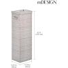imagemDesign Tall GiftWrapping Paper Storage Box with Handles Holder for Christmas and Holiday Organizer Container  Removable Lid for Rolls of Wrap Inside Closet Storage Totes Stripe TaupeTan