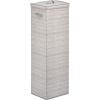 imagemDesign Tall GiftWrapping Paper Storage Box with Handles Holder for Christmas and Holiday Organizer Container  Removable Lid for Rolls of Wrap Inside Closet Storage Totes Stripe TaupeTan