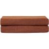 imageNate Home by Nate Berkus 100 Cotton Textured Rice Weave Bath Sheet Towel Set of 2  Soft and Absorbent Solid Bathroom Towels from mDesign  Set of 2 Sienna Brown