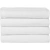 imageNate Home by Nate Berkus 100 Cotton Textured Rice Weave Bath Towel Set of 4  Soft and Absorbent Solid Bathroom Towels from mDesign  Set of 4 Snow White