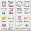 imagemDesign Home Organization Labels Preprinted Label Stickers for Craft Room Storage and Cleaning Household Organizing for Jars Canisters Containers Bins and Boxes 24 Count ClearBlackImage